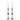 Emerald Glass Candlestick Pair, Large