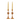 Amber Glass Candlesticks Pair, Small