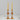 Amber Glass Candlesticks Pair, Small