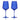 Reserve Nouveau Crystal Wine Glasses in Cobalt, Set of 2