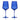 Reserve Nouveau Crystal Wine Glasses in Cobalt, Set of 2